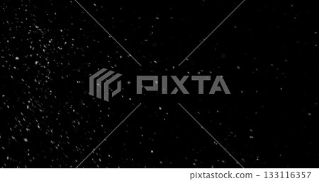 Falling snowflakes isolated on black background. Winter snow overlay texture for VFX, compositing, motion graphics and atmospheric effects Falling snowflakes isolated on black background. Winter snow overlay texture for VFX, compositing, motion graphics and atmospheric effects 133116357