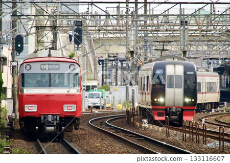 Meitetsu Limited Express 2200 series running scene Meitetsu Limited Express 2200 series running scene 133116607