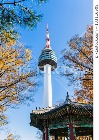 首爾的秋天：南山塔和八角亭 133116905