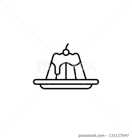 Pudding vector icon. Food icon line style. perfect use for logo, presentation, website, and more. modern icon design outline style 133117047