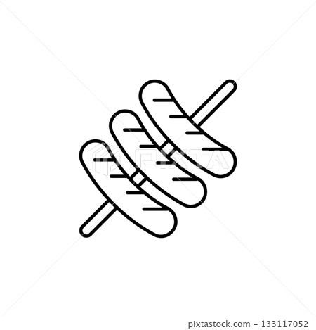 Sausage vector icon. Food icon line style. perfect use for logo, presentation, website, and more. modern icon design outline style Sausage vector icon. Food icon line style. perfect use for logo, presentation, website, and more. modern icon design outline style 133117052