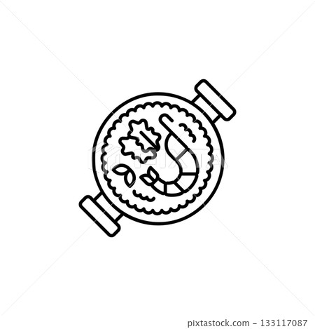 Paela vector icon. Food icon line style. perfect use for logo, presentation, website, and more. modern icon design outline style Paela vector icon. Food icon line style. perfect use for logo, presentation, website, and more. modern icon design outline style 133117087