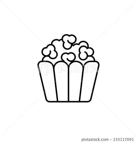 Popcorn vector icon. Food icon line style. perfect use for logo, presentation, website, and more. modern icon design outline style Popcorn vector icon. Food icon line style. perfect use for logo, presentation, website, and more. modern icon design outline style 133117091