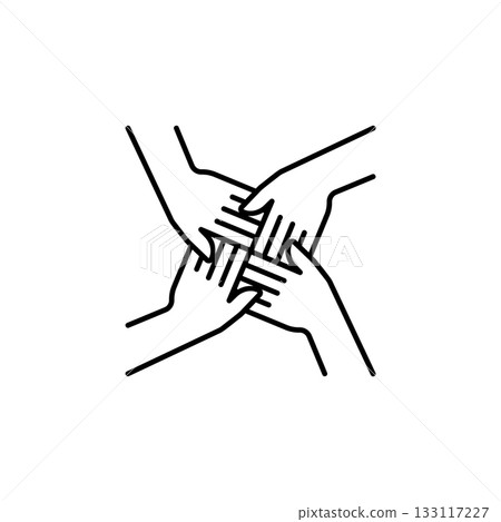Panoramic hand gesture vector icon. Hand gesture icon line style. perfect use for logo, presentation, website, and more. modern icon design outline style 133117227