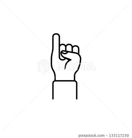 Pinky finger vector icon. Hand gesture icon line style. perfect use for logo, presentation, website, and more. modern icon design outline style 133117230