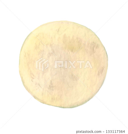 Watercolor illustration of a full moon Watercolor illustration of a full moon 133117364
