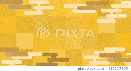 金色瓷磚和雲朵背景素材 133117395