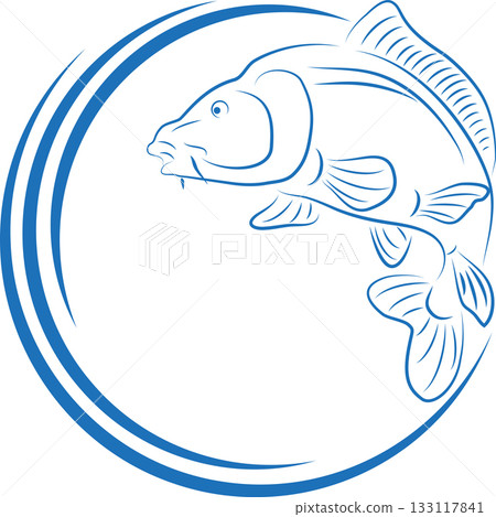 Carp, fish, logo, fishing sport, fisherman logo Carp, fish, logo, fishing sport, fisherman logo 133117841