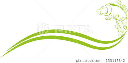 Carp, fish, logo, fishing sport, fisherman logo, background Carp, fish, logo, fishing sport, fisherman logo, background 133117842