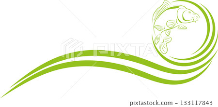Carp, fish, logo, fishing sport, fisherman logo, background Carp, fish, logo, fishing sport, fisherman logo, background 133117843