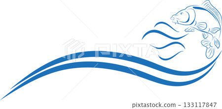Carp, fish, logo, fishing sport, fisherman logo 133117847