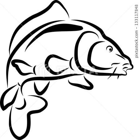 Carp, fish, logo, fishing sport, fisherman logo 133117848