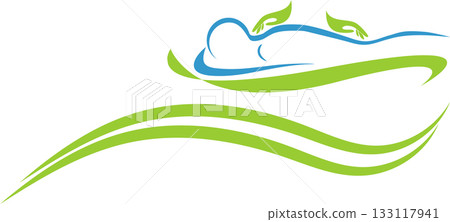 Person, spine, orthopedics, massage, physiotherapy, logo, icon, background Person, spine, orthopedics, massage, physiotherapy, logo, icon, background 133117941
