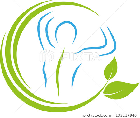Person, spine, orthopedics, massage, physiotherapy, logo, icon 133117946