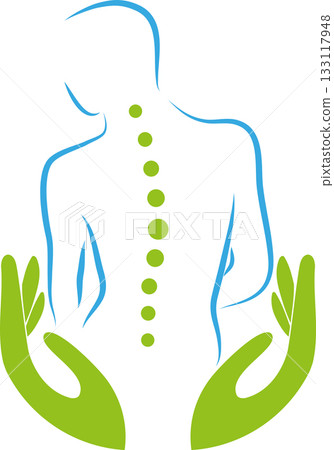 Person, spine, orthopedics, massage, physiotherapy, logo, icon Person, spine, orthopedics, massage, physiotherapy, logo, icon 133117948