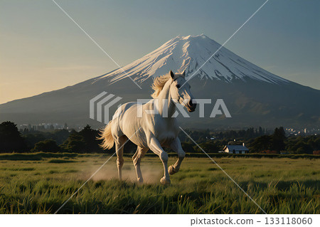 一匹純種馬全速衝刺。 一匹純種馬全速衝刺。 133118060