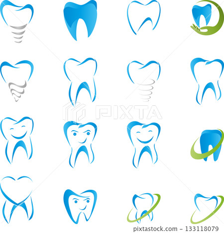 Tooth, dentistry, teeth collection, tooth logo, logos collection 133118079