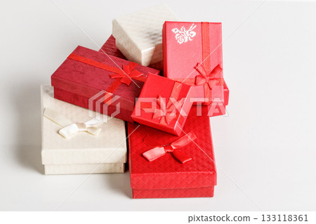gift boxes on white background gift boxes on white background 133118361