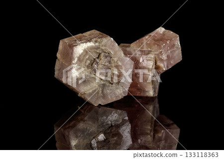 Macro mineral stone Aragonite on a black background Macro mineral stone Aragonite on a black background 133118363