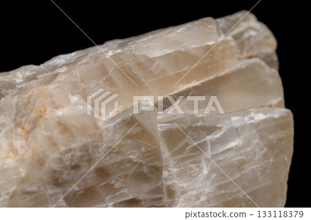 Macro mineral stone Moonstone a black background Macro mineral stone Moonstone a black background 133118379