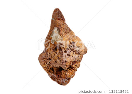 Macro Mineral Stone Anatase on white background 133118431