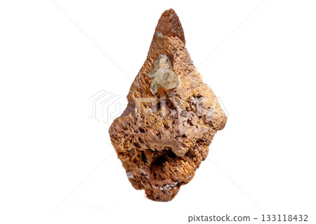 Macro Mineral Stone Anatase on white background 133118432