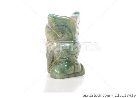 macro mineral stone owl from moss agate macro mineral stone owl from moss agate 133118439