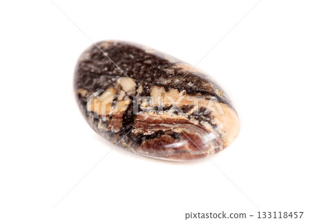 Macro mineral stone jasper on a white background Macro mineral stone jasper on a white background 133118457