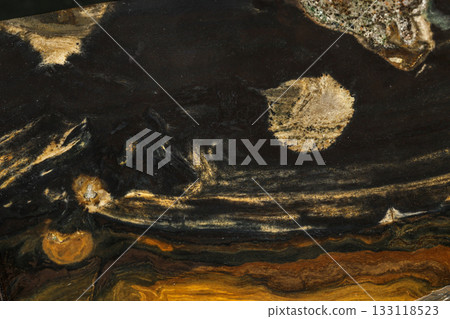 macro stone mineral jasper on black background macro stone mineral jasper on black background 133118523