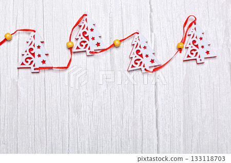christmas toys star fir tree on wooden background christmas toys star fir tree on wooden background 133118703