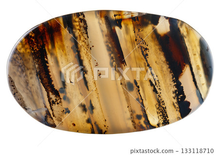 Macro mineral stone Moss Agate, Agate muschiataan white 133118710