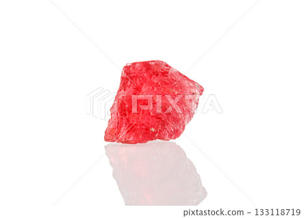 macro mineral stone spinel on a white background macro mineral stone spinel on a white background 133118719