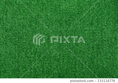 green color jeans texture, factory fabric on white background 133118776