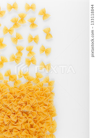 Different types and shapes of dry italian pasta Different types and shapes of dry italian pasta 133118844