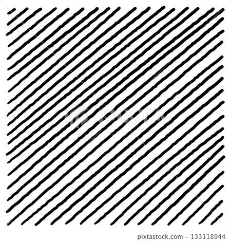 Dense parallel hatch lines in diagonal direction forming hand drawn pattern 133118944