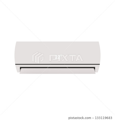 Air Conditioning Split Unit Displaying 22 Degrees Celsius. Transparent Background. Air Conditioning Split Unit Displaying 22 Degrees Celsius. Transparent Background. 133119683