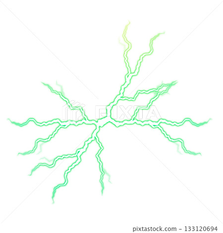 Green radial lightning 133120694
