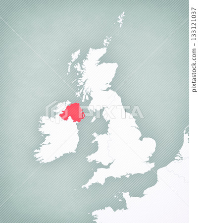 Map of British Isles - Northern Ireland 133121037