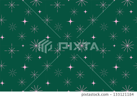 Minimalist Christmas seamless linear stars pattern 133121184