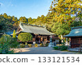 Aoba Shrine worship hall: Modern shrine front view 133121534