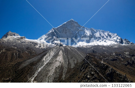 View of the Andes Mountains in the Ancash region. 133122065