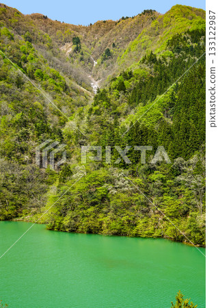 Shogawa River viewed from Gokayama Suganuma Gassho-style Village Shogawa River viewed from Gokayama Suganuma Gassho-style Village 133122987