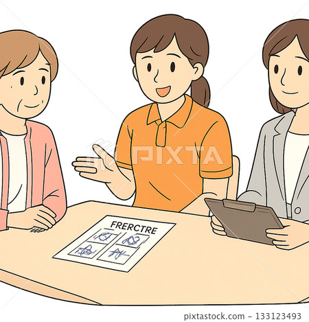 經理與客戶會面的示意圖 133123493