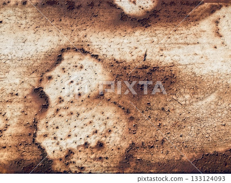 Retro pedestrian bridge handrail texture 2 with an impressive rust pattern Retro pedestrian bridge handrail texture 2 with an impressive rust pattern 133124093