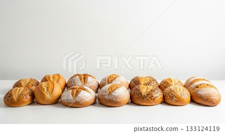 A luxurious assortment of freshly baked bread and a fragrant bakery selection 133124119