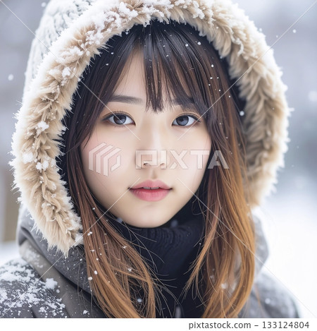 AI-generated image of a young woman in a jumper AI-generated image of a young woman in a jumper 133124804