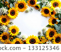 向日葵花框 133125346