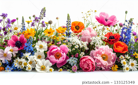 盛開的春天的花朵 133125349