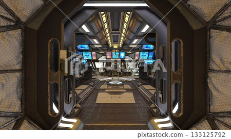 Scenery inside the spacecraft Scenery inside the spacecraft 133125792