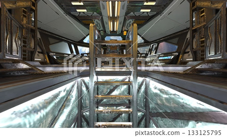 Scenery inside the spacecraft Scenery inside the spacecraft 133125795